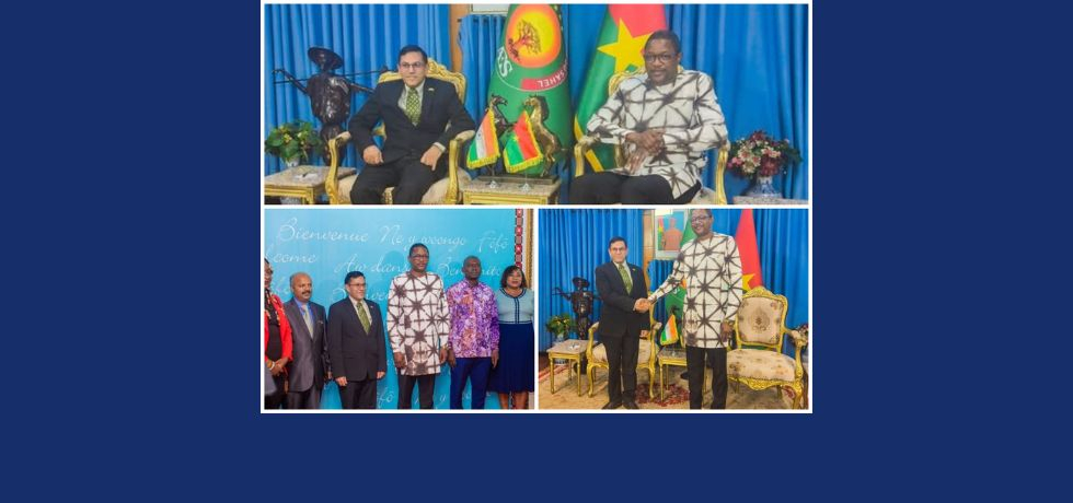 On 31 December 2025, Ambassador paid courtesy call on H.E. Karamoko Jean-Marie Traore, Minister of Foreign Affairs, Regional Cooperation and Burkinabe Abroad.